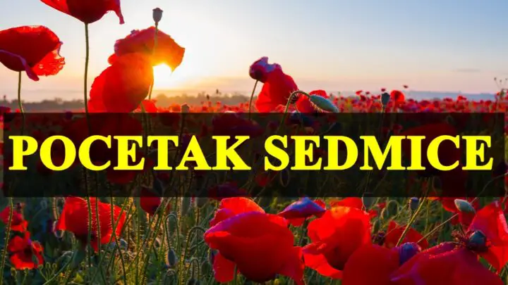 Pocetak sedmice i novi izazovi pred vama !