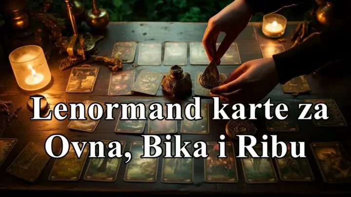 Lenormand karte za Ovna, Bika i Ribu u bliskoj budućnosti.