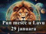 Pun mesec u Lavu 29 januara:Ovaj Pun Mesec osvetljava teme lične moći, izražavanja sebe, kreativnosti i odnosa sa drugima, ali i balans između ega i emocija.