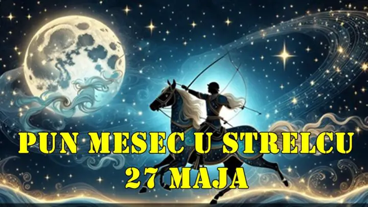 🌕 Pun Mesec u Strelcu sa pomračenjem — 27. maj 2025.