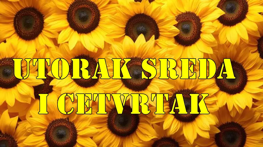 Utorak sreda i cetvrtak neko stoji na prekretnici a neko samo uziva.