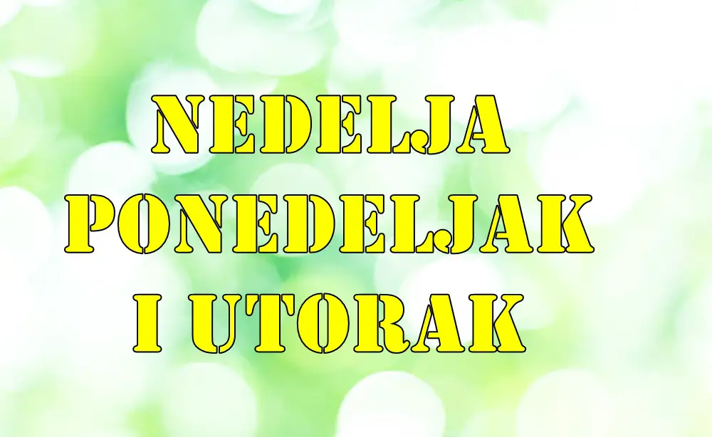 Nedelja ponedeljak i utorak nekome nove prilike za posao a nekome ljubav cveta. Nedelja ponedeljak i utorak nekome nove prilike za posao a nekome ljubav cveta.